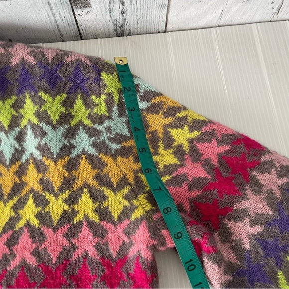 Marc Jacobs Multicolored Star Knit Mohair Cardigan size small - Picture 7 of 10